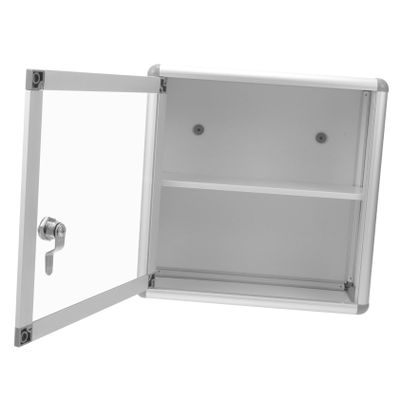 HAPINARY Lockable Aluminum Wall-Mounted Medication Organizer