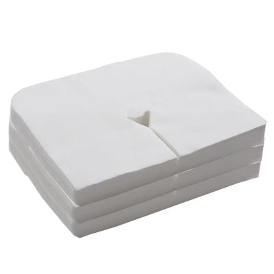 Massage Face Cradle Covers, 100-Pack, Soft U-Shaped Nonwoven
