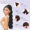 FESHFEN 75 cm Synthetic Wavy Drawstring Ponytail Hairpiece view 4