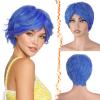 BARSDAR Short Blue Pixie Cut Wig, Joy Costume view 1