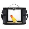 Portable Bird Carrier Travel Bag, Lightweight Ventilated Shoulder Carrier for Parakeets, Cockatiels, Lovebirds and Hamsters, Black view 1