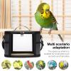 Portable Bird Carrier Travel Bag, Lightweight Ventilated Shoulder Carrier for Parakeets, Cockatiels, Lovebirds and Hamsters, Black view 3