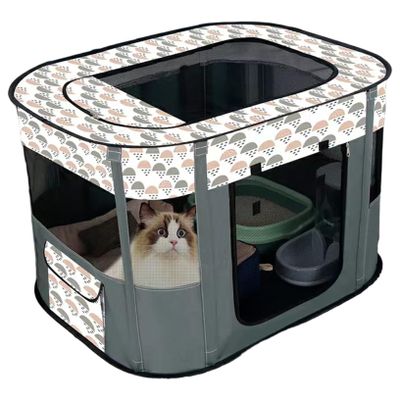 Cat Playpen, 28 x 22 x 18 Inches, Foldable Oxford Fabric