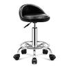 Height-Adjustable Rolling Stool with Backrest view 1