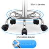 Height-Adjustable Rolling Stool with Backrest view 3