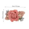 ZUNOXAZ 3-Piece Flower Hair Clips for Toddlers and Girls, Delicate Pink Floral Hair Accessories view 2