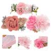 ZUNOXAZ 3-Piece Flower Hair Clips for Toddlers and Girls, Delicate Pink Floral Hair Accessories view 3
