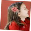 ZUNOXAZ 3-Piece Flower Hair Clips for Toddlers and Girls, Delicate Pink Floral Hair Accessories view 4