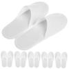Disposable Spa Slippers, Closed-Toe Hotel Slippers, 12 Pairs, Coral Fleece view 1