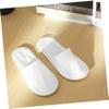 Disposable Spa Slippers, Closed-Toe Hotel Slippers, 12 Pairs, Coral Fleece view 3