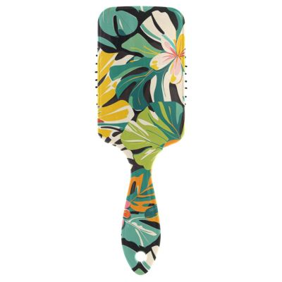 Colorful Hawaiian Flower Hair Brush for Curly Hair