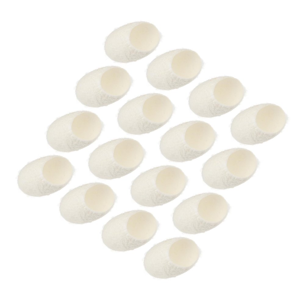 Natural Silkworm Facial Cleansing Balls, White