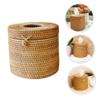 Gatuida Brown Handwoven Rattan Tissue Box view 3