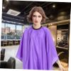MAJORMENCH Polyester Taffeta Haircut Cape, Purple view 2