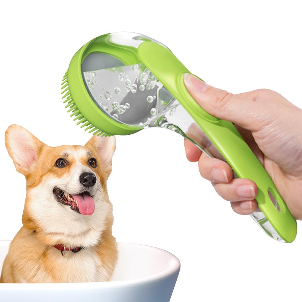 Dog Bath Brush with Shampoo Dispenser