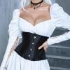 Women's Black Shaping Corset Dress with Double-Steel Front and Steel Boning view 3