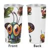 BVKWNTSA Stainless Steel Cartoon Insect Travel Cup with Lid and Straw view 4