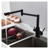 YCVAWEOD Kitchen Faucet, Matte Black Folding Faucet with 3-Way Filtered Water Mixer view 2