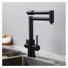YCVAWEOD Kitchen Faucet, Matte Black Folding Faucet with 3-Way Filtered Water Mixer view 4