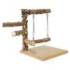 Parrot Perch Stand – Wooden Parrot Holder for Birds view 1