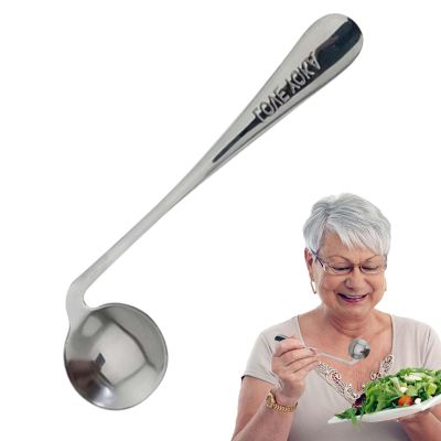 Elderly Elbow Fork-Spoon – Angled, Curved Eating Utensil