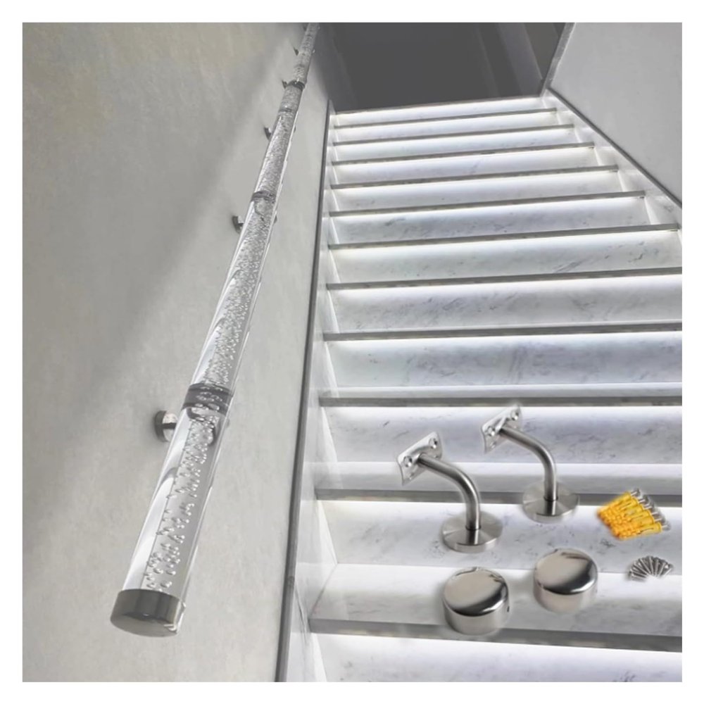 Transparent Acrylic Stair Handrail, 4.5 m, Non-Slip