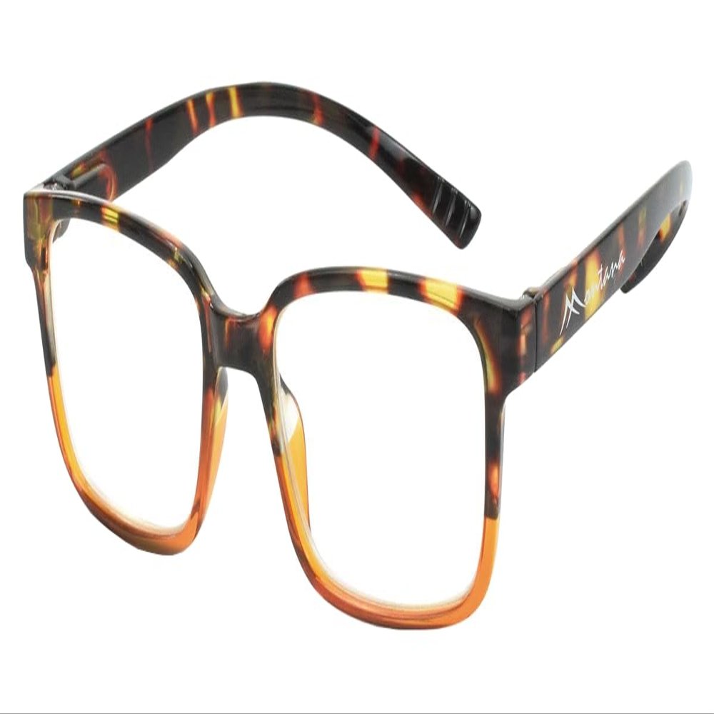 MNR2 Full-Rim Reading Glasses, Havana Orange, +3.50 D