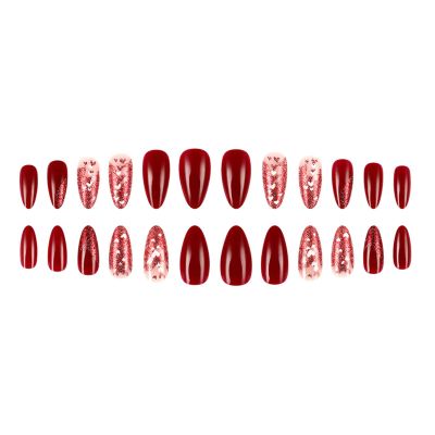 Valentine Almond Press-On Fake Nails