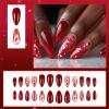 Valentine Almond Press-On Fake Nails view 2