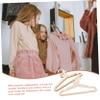 Ciieeo 5-Pack Wooden Hangers with Cartoon Animals for Baby Clothes, Beige view 3