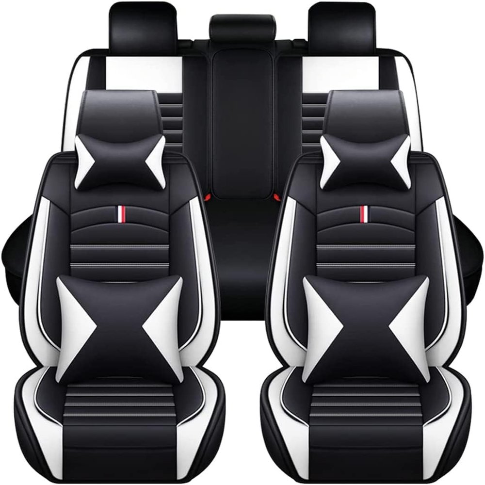 LyTTuu Car Seat Cover Set for Audi 8Y A3/S3/RS3 Sportback 2020–2025, White-B