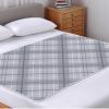 SQOYEI Waterproof Washable Incontinence Bed Pad, 100 x 180 cm, Plaid Gray view 1