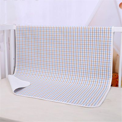SQOYEI Cool-Feel Washable Incontinence Bed Pad, Cotton, Highly Absorbent, Reusable, Blue, 180 × 200 cm