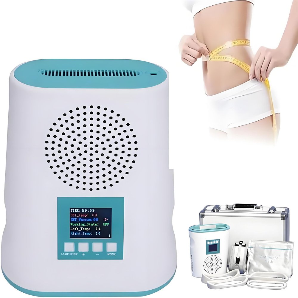 GYQSSD Cryolipolysis Fat-Burning Device, Portable Mini Fat-Lipolysis Device, Professional Cold Vacuum Technology, -2°C to 12°C, Max. 45 kPa