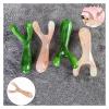 OZDTLP Resin Facial Lifting Gua Sha Tool, Y-Shaped Fork Massage Plate for Nose Trigger Points (Cicada Yellow) view 2