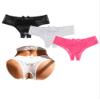 comeondear Sexy Open-Crotch Thongs for Women, 3-Pack Lace Panties, Multicolor, A,L view 1