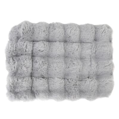 Buachois Plush Pet Bed Mat, Ultra-Soft Kennel Pad, Non-Slip Bottom, Size S