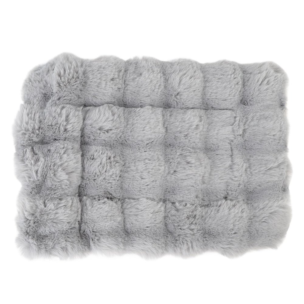 Buachois Plush Pet Bed Mat, Ultra-Soft Kennel Pad, Non-Slip Bottom, Size S