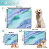 Washable Dog Mat, Non-Slip Mat for Airline Crates, 24 x 36 in + 36 x 42 in, Purple, Blue, Galaxy Star Waves, 2-Piece view 2