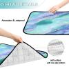 Washable Dog Mat, Non-Slip Mat for Airline Crates, 24 x 36 in + 36 x 42 in, Purple, Blue, Galaxy Star Waves, 2-Piece view 3