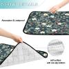 Washable Non-Slip Dog Mats for Car Seats, 50.8 x 61 cm, Fashionable Flower Design, White/Dark Blue, 3-Pack view 3