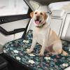 Washable Non-Slip Dog Mats for Car Seats, 50.8 x 61 cm, Fashionable Flower Design, White/Dark Blue, 3-Pack view 4