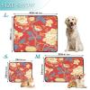 Reusable Dog Training Pads for Large Dogs, Extra-Large, Washable, Non-Slip, 61 x 91.4 cm + 91.4 x 106.7 cm, Chinese-Style Elegant Flowers, Red, 2-Pack view 2