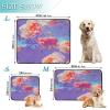 Reusable Pee Pads for Large Dogs, Non-Slip, 24 x 36 in + 36 x 42 in, Vapor Wave Floral, Purple and Red, 2-Pack view 2