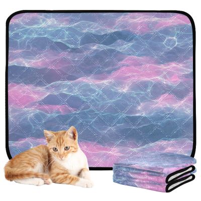 Reusable Washable Non-Slip Dog Training Pads, 20 x 24 in, Water Blue/Violet, 3-Pack