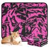 Water-Absorbent Dog Bowl Mat and Mud Mat, Washable, Non-Slip, 50.8 x 61 cm, Black and Peach Pet Print, 3-Pack view 1