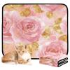 3-Pack Washable Dog Pee Pads, Non-Slip, 50.8 x 61 cm, Rose Gold Valentine's Rose view 1