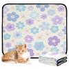 Washable Dog Pee Pads, Extra-Large Non-Slip Indoor Floor Mat, 20 x 24 in, Blue-Purple Small Flowers, 3-Pack view 1