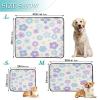 Washable Dog Pee Pads, Extra-Large Non-Slip Indoor Floor Mat, 20 x 24 in, Blue-Purple Small Flowers, 3-Pack view 2