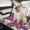 3 Pink Dog Floor Mats, Non-Slip Lawn Mat, 20 x 24 in, Human Skulls, Hot Pink Lilies and Flowers, Dark Style view 4